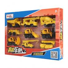 Hasbro ​Alloy Construction Vehicles 8-Pack - Fire Truck, Ambulance, Tanker & CocaCola Stickers, 3-Inch Mini Cars Gift Set For Kids Ages 3+​​