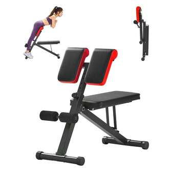 Adjustable Foldable Roman Chair Hyperextension Bench For Back Extension And Strength Training In Home Gym