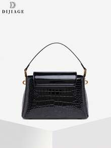 Bolso de mujer elegante y clásico, bolso de mano en forma de V mediano, bolso de mano con estampado de cocodrilo, bolso bandolera de lujo de alta gama, estilo de lujo tranquilo adecuado para fiestas, cenas, actividades al aire libre y viajes