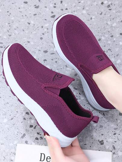 Zapatos casuales de mujer con suela blanda, antideslizante, ligeros, cómodos y duraderos, de fácil puesta, para primavera/otoño