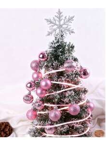4cm/36pcs Christmas Ball Ornaments, Shiny & Matte Finish, Assorted Colors, Christmas Decorations - Pink - View 8