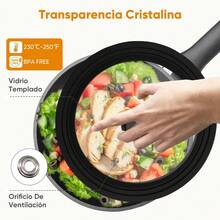 2Pcs Cubiertas de Silicona para Ollas de Vidrio Ajuste Universal para Utensilios de Cocina de 20-30cm con Ventilación de Vapor y Mango de Tacto Frío - 1 - Ver 4
