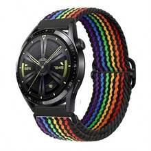 20毫米/22毫米尼龙编织表带，兼容三星Galaxy Watch 4/5/6（40毫米/44毫米）/Gear S3/Active 2运动表带，可调节表扣，兼容Galaxy Watch 3/4/5（42毫米），兼容Galaxy Watch 46毫米，适合作为返校礼物 - 22mm - 查看 26