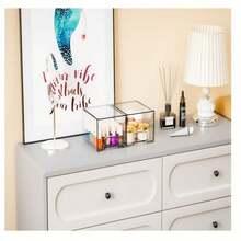 1个/6个透明可堆叠储物抽屉，亚克力浴室化妆品收纳盒和塑料收纳盒，适用于梳妆台、水槽下、厨柜、食品储藏室、家庭收纳和储物。一目了然，易于分类。抽屉式设计，方便拿取。透明设计，简洁大方。 - 無色 - 查看 6