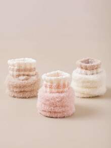 1 par de calcetines de felpa de coral para mujeres, calcetines gruesos y cálidos para el hogar, posparto, dormir, anti-frío, adecuados para otoño/invierno