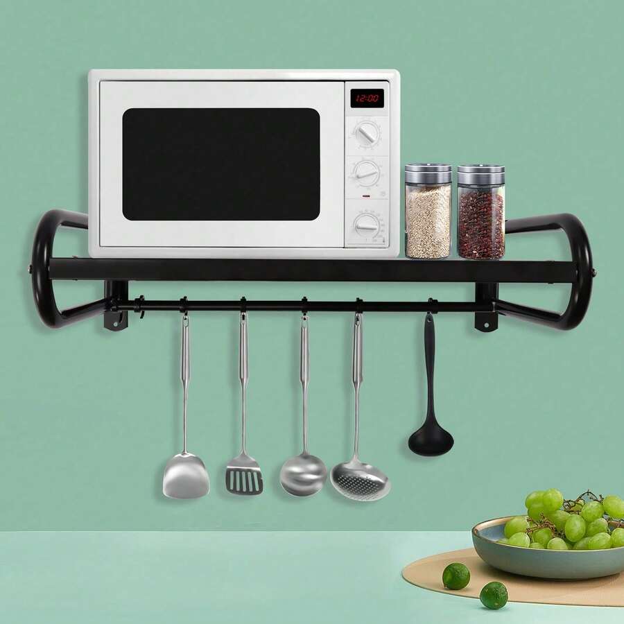 SHIOUCY Soporte para horno microondas - Negro - Ver 1