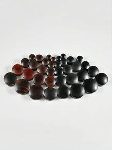 1PC Hollow Gold Stainless Steel/Sandalwood Double Color Ear Plugs Wood Ear Gauges/Expander/Stretcher Piercing Body Jewelry - As Shown - View 8