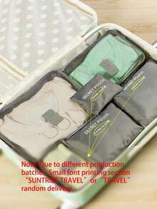 6pcs/Set Small Size Travel Luggage Organizer Set - Multi-Functional Lightweight Packing Cubes, Organizer Bags For Storage And Packing, Luggage Organizer Cubes, Multi-Purpose Organizer Bags, Compressible Packing Organizers, Travel Organizer Bags, Includes: Multi-Functional Organizer Bag, Waterproof Toiletry Bag, Cosmetic Organizer Bag, Compression Packing Cubes, Summer Holiday Seasonal Storage Bag, Makeup Bag, Shoe Bag, Luggage Bag, Travel Essentials, Suitable For Cosmetics, Skincare, Eyebrow Pencils, Makeup Sponges, Combs, Nail Polish, Manicure, Jewelry, Perfume, Stationery, Digital Products Storage, Holiday Gifts - Multicolor - View 15