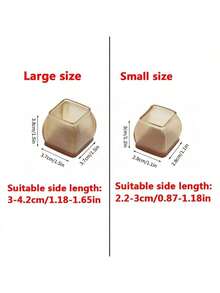 Furniture Chair Leg Pads, Silent Non-Slip Desk & Chair Feet Covers, Table Leg Protectors, Felt Pads, Slightly Smaller Size, Recommend Measuring Actual Chair Leg Size
