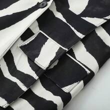 Chaqueta blazer de mujer con estampado total para ir al trabajo