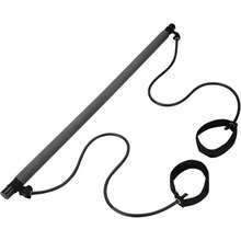Portable Pilates Resistance Bar – Multi-Purpose Fitness & Home Workout Stick - Black - View 6