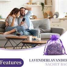 Bolsitas de lavanda francesa para cajones y armarios, aromas frescos, ambientador para armarios y roperos de 30g