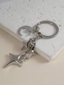 1pc Star & Moon Pattern Bag Charm, Bag Accessory, Keychain, Wallet Decor, Minimalist & Fashionable, Suitable For Dates, Gatherings, Parties, Great Gift For Women, Girlfriend, Birthday, Christmas Car Accessories For Woman