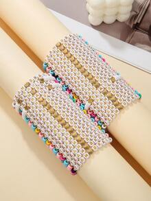 36 Peças Conjunto de Pulseiras Elásticas com Formato de Coração de Polímero Combinando da TEAM BRANUT, Adequado para Presentes e Uso Diário