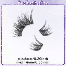 Kit de extensii de gene subțiri 96 buc, gene naturale, clustere, gene individuale, kit de extensii, tip ochi de pisică, extensii de gene naturale, tip C Curl