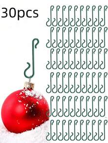 30/50/100/150件圣诞饰品圣诞球S小号挂钩圣诞树装饰配件圣诞挂钩