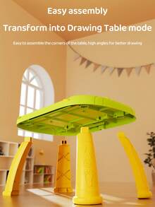 儿童磁性画板 - 4色书写绘画涂鸦板，带印章，适合学龄前男孩女孩，涂鸦板学习益智玩具，3岁以上儿童生日礼物 - 彩色 - 查看 8