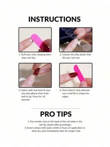 Use 24pcs Short Black Square Press On Nails With Classic French Style Full Cover Design To Enhance Your Look, Suitable For Parties, Dates And Daily Wear Nail Supplies - 黑色 - 查看 7