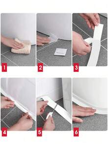 1 Roll 3.2M Waterproof Mildew-Resistant Bathroom Sealing Strip, Self-Adhesive Caulk Tape For Kitchen And Bathroom, Waterproof Tape To Prevent Moisture, Decorative Sink Sealing Sticker, Suitable For Workshop, Kitchen, Bathroom, Home (Applicable To Smooth Flat Surfaces, Ensure The Surface Is Clean And Flat Before Use) Room Decor Bedroom Decor Kitchen Decor Wall Sticker Wall Decor Stickers