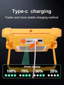 户外露营超亮LED灯，太阳能充电，强磁吸附，便携式工作手电筒，应急维修灯，帐篷露营照明，多功能家用备用灯，持久耐用，防水防尘