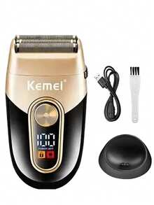 Kemei KM-3209 Electric Razor Dual-Layer Rotary Shaver Men's Beard Trimmer Daily Travel Use Wet And Dry Use USB Charging Powerful Shaving Machine Men's Birthday Gift - Multicolor - View 6