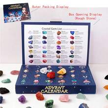 24pcs Christmas Advent Calendar With Crystal Gems, 24-Day Christmas Countdown Calendar, Children's Gift