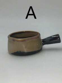 1pc Vintage High-Quality Glazed Ceramic Juice Pitcher, Capacity Approx. 2oz, Small Juice Pitcher, Mini Creamer, Coffee Accessory, Handled Creamer, Western Style Juice Pitcher, Suitable For Restaurant And Kitchen Seasoning, Picnic Juice Pitcher, Easy To Clean, All-Season, School Supplies