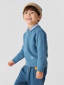 Balabala Suéter para niñas BalaOne 2025, capa base de punto de invierno para niños y niñas