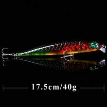 QXO Big Fishing Lure Wobbler 40g 17.5cm Ice Metal Winter Fishing Goods For Fishing Jigging Lure Minnow Swimbait - Multicolor - View 12