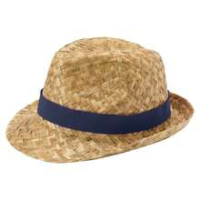 Floso Unisex Adult Pricus Straw Sun Hat (Natural/Navy) - Beige - View 1