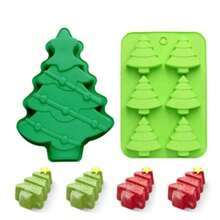 1 buc. matriță din silicon pentru brad de Crăciun - tavă 3D pentru tort pentru copt, matrițe de săpun lucrate manual, biscuiți, tavă pentru ciocolată și cuburi de gheață, esențială DIY