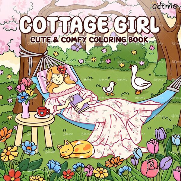 Farm Girl: Ein 24-seitiges Malbuch mit 120g Perlmuttpapiercover für Erwachsene und Teenager, mit beruhigenden Szenen zur Entspannung (Mädchen-Thema Malbuch).