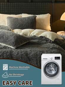 2/3 piezas Juego de Edredón de Piel de Visón Falsa, Suave y Sedoso Plush Largo, Suave y Encantador, 1 Edredón y 1/2 Fundas de Almohada, Textura Esponjosa y Cálida, Múltiples Opciones de Color, Apto para Cama Individual/Doble/Queen/King, Lavable a Máquina, Juego de Ropa de Cama de Lujo, Decoración Cálida para Otoño e Invierno