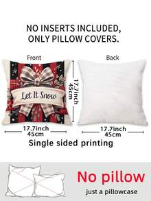 4 fundas de almohada navideñas, con estampados de árbol de Navidad, luces de colores y campanas, de 17.7*17.7 pulgadas (45*45cm), de tela de melocotón suave con impresión digital por un solo lado, adecuadas para sofá, sala de estar, dormitorio, coche, oficina, hotel, decoración, regalo perfecto para familia y amigos, para todas las estaciones