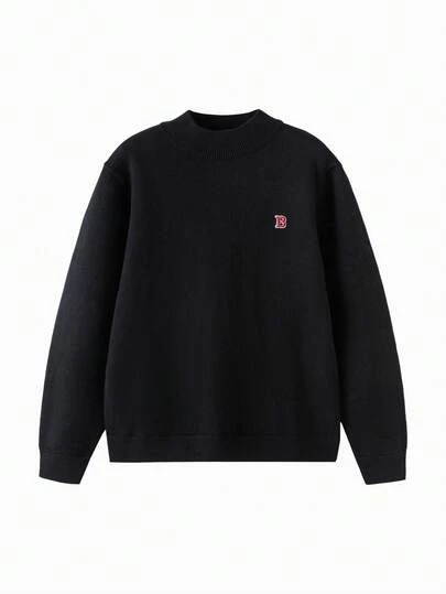 Balabala BalaOne Tween Boy Casual Letter Embroidery Stand Collar Pullover Sweater, Autumn/Winter