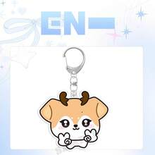 EN/HYPEN、Kpop、Heeseung、Jongseong、Taki、Sunoo 钥匙扣、粉丝周边商品、卡通可爱钥匙扣、2D 平面钥匙扣、动物造型钥匙扣、包包挂件、背包配件、可爱挂饰、圣诞节小礼物、生日礼物 - 彩色 - 查看 12