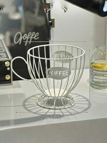 1pc Nordic-Style Metal Coffee Capsule Storage Rack - Modern Snack And Fruit Basket With Golden Accents, Durable Kitchen & Coffee Shop Home Decoration, Simple Design, Elegant Completion Of Multi-Color Available Christmas Gifts