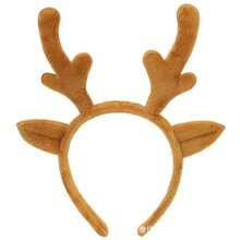 Diadema navideña adorable para niñas, con diseño de bosque de otoño e invierno, diadema de peluche de hada súper dulce, accesorio de cabello de celebridad online con ciervos festivos, ideal para fiestas y vestidos de fiesta.