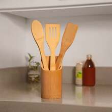 Set Of 3 Kitchen Utensils With Utensil Holder - 均碼 - 查看 2