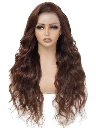 GABRIELLE 13x4 Body Wave Chocolate Brown Wigs Human Hair Pre Plucked Body Wave Lace Front Wigs Human Hair 180 Density 13x4 13x6 Colored #4 Deep Wave Glueless Transparent Lace Frontal Human Hair Wigs For Women #4 Straight Lace Front Human Hair Wigs Daily Wear