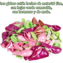 117 Pzs Globos Tropicales, Globo de Guirnaldas con 6 Hojas Tropicales, Globos para Fiestas Temáticas de Hawái, Juego de Globos para, Decoración Cumpleaños Hawaiana para Mujer/Hombre - azul-rosa - Ver 5