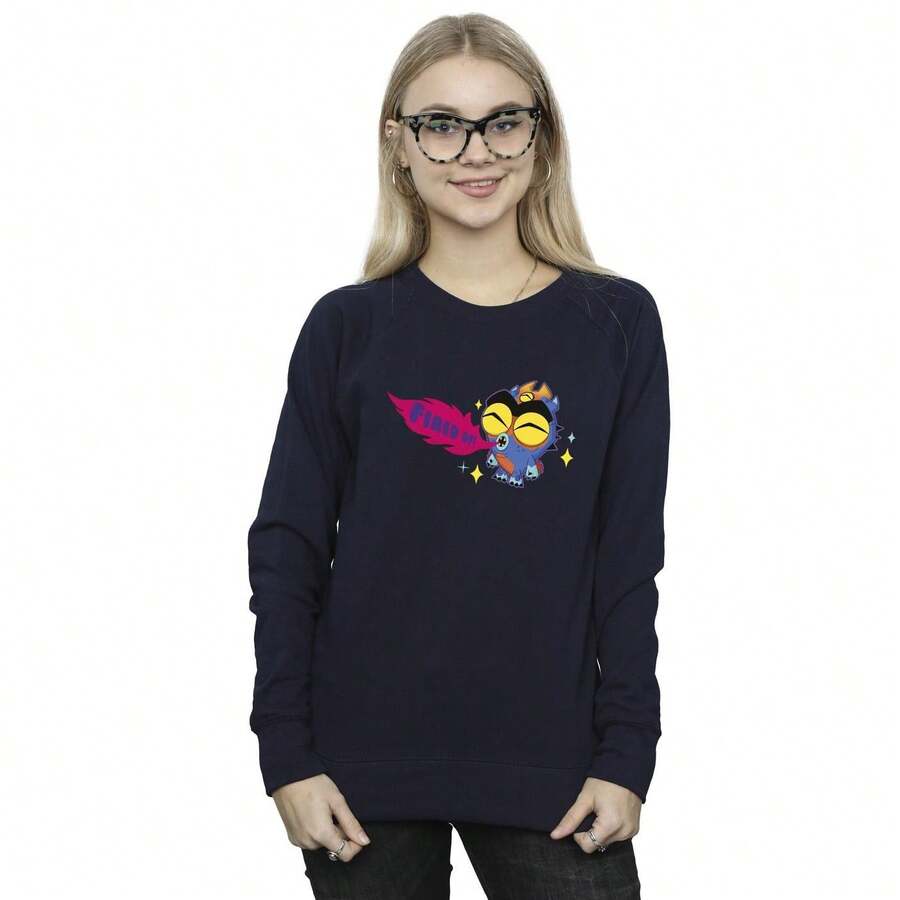 Disney Womens/Ladies Big Hero 6 Baymax Fred Fired Up Sweatshirt (Navy Blue) - Blue - View 1