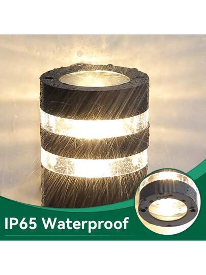 CANMEIJIA 1pc E27 Wand Lamp, LED Light, Outdoor Waterproof IP65, Indoor Base, Includes Warm Wit Bulb, Can Other Bulbs As Needed, Applicable Outdoor, Patio, Garage, Entrance, Garden, Yard, Round Square view 6