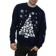 Star Wars Herren Weihnachtsbaum Sweatshirt (Navy Blau) - Blau - Übersicht 4