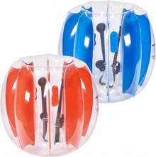 GCCSJ Kids Sumo Balls,2-Pack 36 Inch Kids Bumper Balls - Inflatable Sumo Bumper Soccer Balls For Ages 3-12, Outdoor Team Play Balls With Safety Handles, Fun Backyard Game & Birthday Party Toy For Boys & GirlsIt Is The Best Birthday Giftgift For Children (36 Inch,2 PcsBlue+Red) - xanh+đỏ - Xem 9