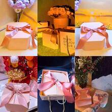 1 Roll Polyester Satin Ribbon, Suitable For Gift Boxes, Candy Boxes, Cake Boxes, Flower Decorations, DIY Rose Materials, Wedding And Party Decorations. (Machine Dyed, Slight Color Difference) - Dusty Pink - View 12