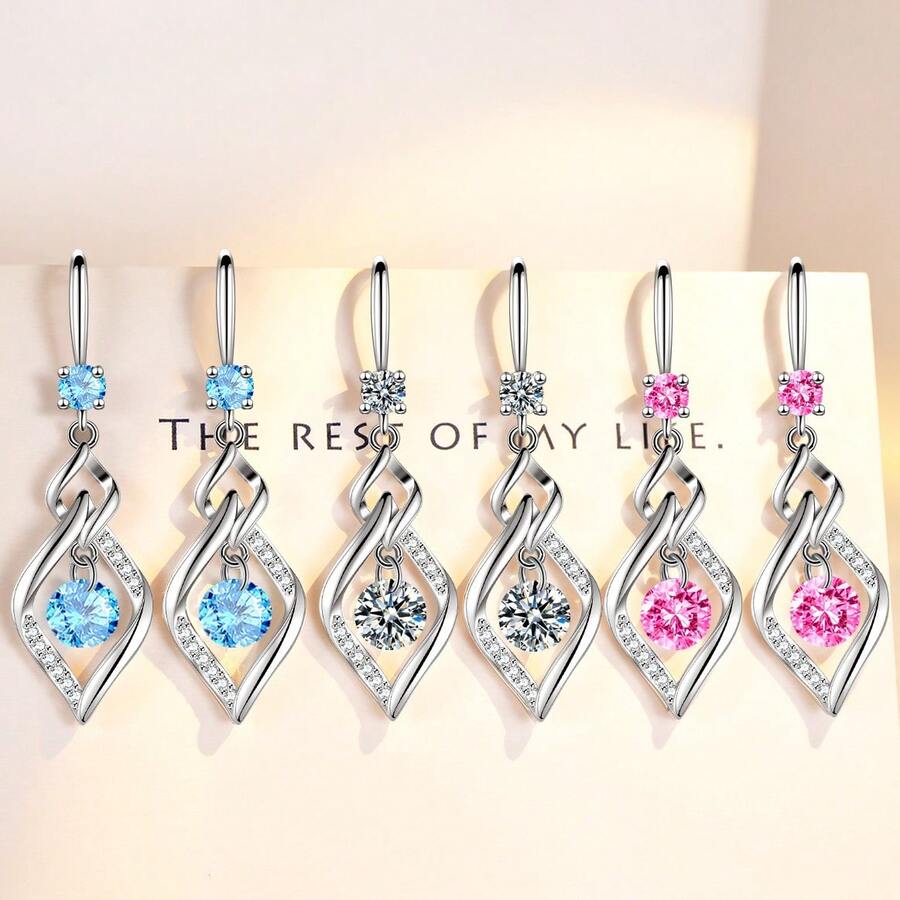 1 Pair Elegant Shiny Tassel Dangle Earrings, Fashion Versatile Earrings Suitable For Date, Wedding, Daily Wear