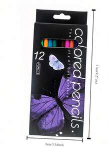 Set de 12 creioane colorate din lemn, potrivite pentru familie și prieteni, creioane colorate din lemn pentru desen, potrivite pentru cărți de pictură și colorat pentru adulți, pasionați de desen, schiță, convenabile pentru transport în aer liber, cadou excelent pentru prieteni