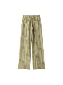 Seelio Summer New Arrival Women's Fashion Jacquard Casual Pants, European And American Style - Olive Green - View 11