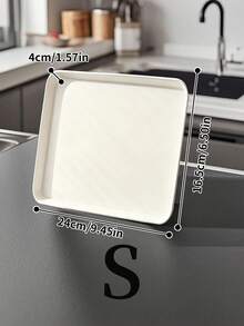 1 件奢华 INS 高端家用厨房餐具托盘，咖啡茶盘水果蘸酱盘餐盘长方形塑料零食托盘适用于客厅咖啡桌杯架 - 乳白色 - 查看 4